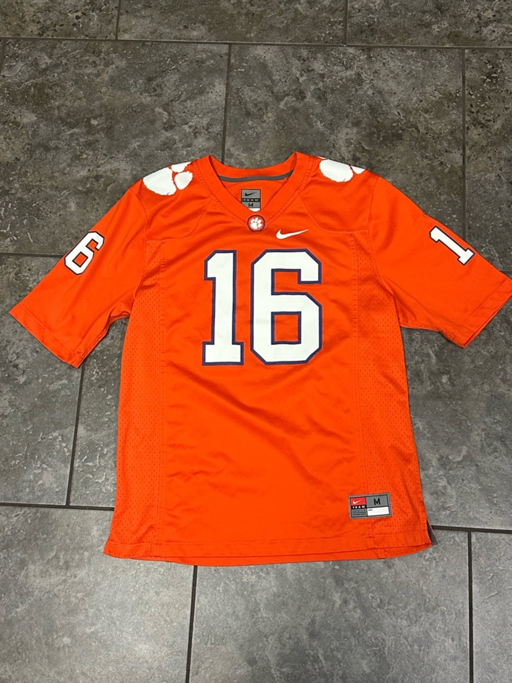 Nike Clemson Tigers Trevor Lawrence #16 NCAA Football Orange Game Jersey Size M
